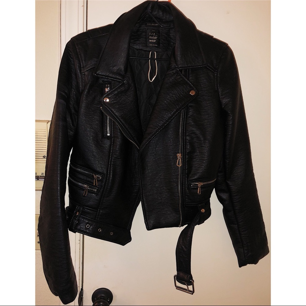 Zara TRF Leather Jacket Small